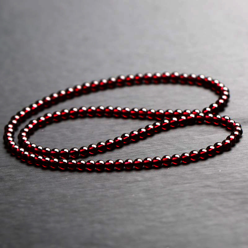 Tự nhiên rượu vang đỏ garnet vòng đeo tay nữ ba vòng tròn bốn vòng tròn 6A7A lớp red garnet bracelet multi-layer vòng tròn pha lê trang sức