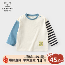 Rabbi Tree Boy Clothing Boy T-shirt Loose Baby Beating Undershirt Long Sleeve Spring Autumn Casual Blouse Child Compassionate Tide