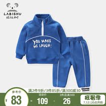 Sale Price 145 Rabbi Tree Boy Necropolis Suit Loose Spring Autumn Middle children Two sets of childrens sweatpants