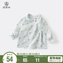 Ring Circle Sugar Child Clothing Children Shirts Girls Pure Cotton Thin blouses 2021 Chunqiu New baby Yangqi Princess Shirt