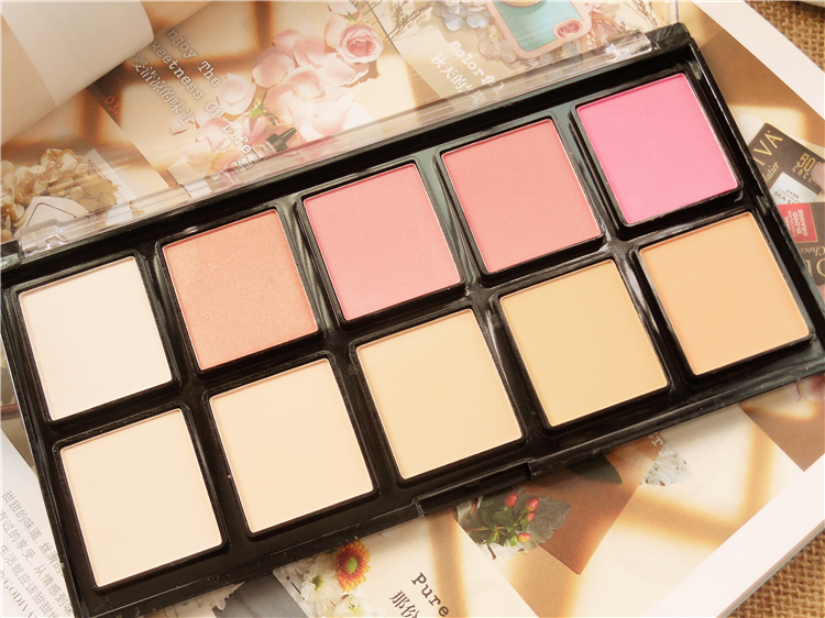 [Giải phóng mặt bằng hàng năm] Xuất khẩu Dubai Mexico USHAS 10 màu phấn má hồng có độ bóng cao - Blush / Cochineal má hồng