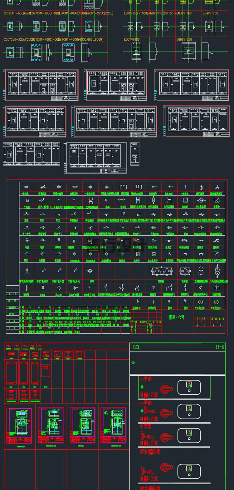 T2104电路电气安装工程绘图标识元件制图标准图形符号cad图...-6