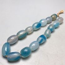 Natural silk wrapped blue Qin high oil coated old agate bracelet size 22 1x15 7mm material creative gift