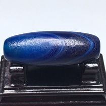 Natural silk wrapped old agate size 39 8x14 8mm material agate chalcedony antique old object