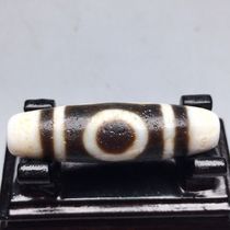 Tibetan Three Eyes Calcified Horseshoe Pattern Old Dzi Beads Size 38 6x11 4mm Material Agate Chalcedony Antique