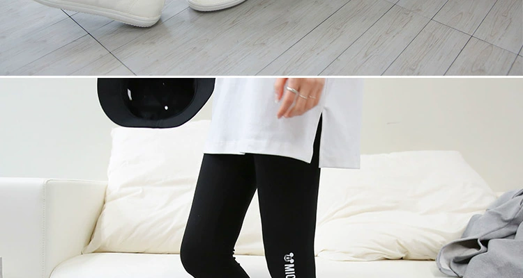 Quần legging mặc quần cotton mỏng, chân váy chữ cỡ lớn là quần thể thao mỏng màu đen mùa xuân và mùa thu Hàn Quốc