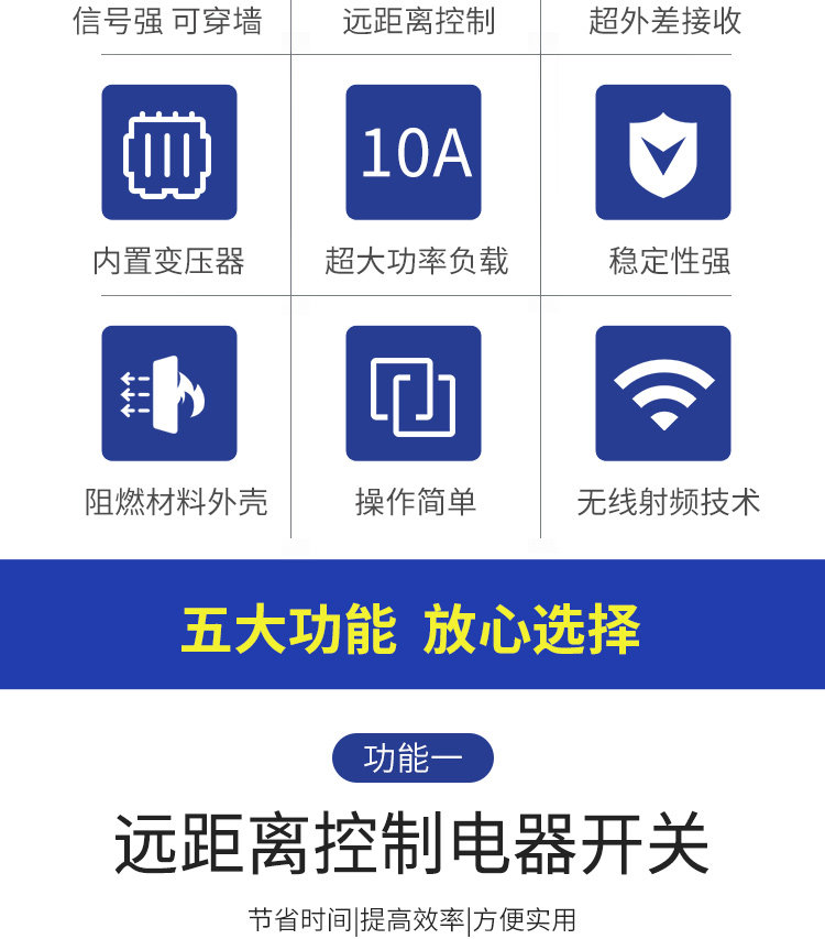 Интеллектуальный выключатель 220v380v智能远程水泵无线遥控开关二相电源继电器穿墙智能控制