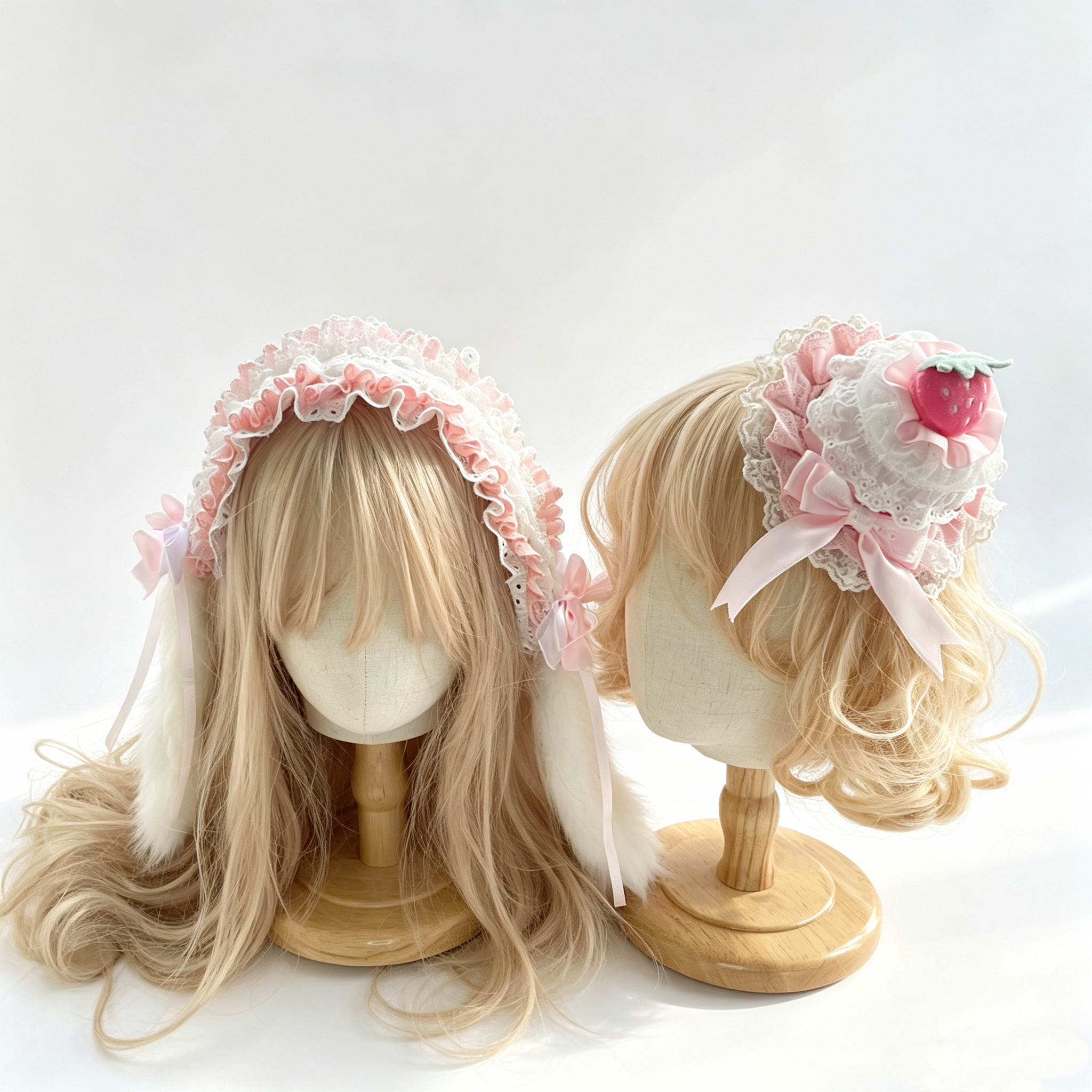 Lolita My Melody Strawberry Angel Fantasy Top Hat Lolita Cupcake Accessories Top Hat Headband