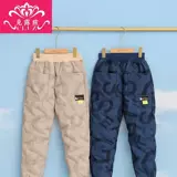Зимние детские водонепроницаемые удерживающие тепло штаны с пухом для мальчиков, подходит для подростков, увеличенная толщина