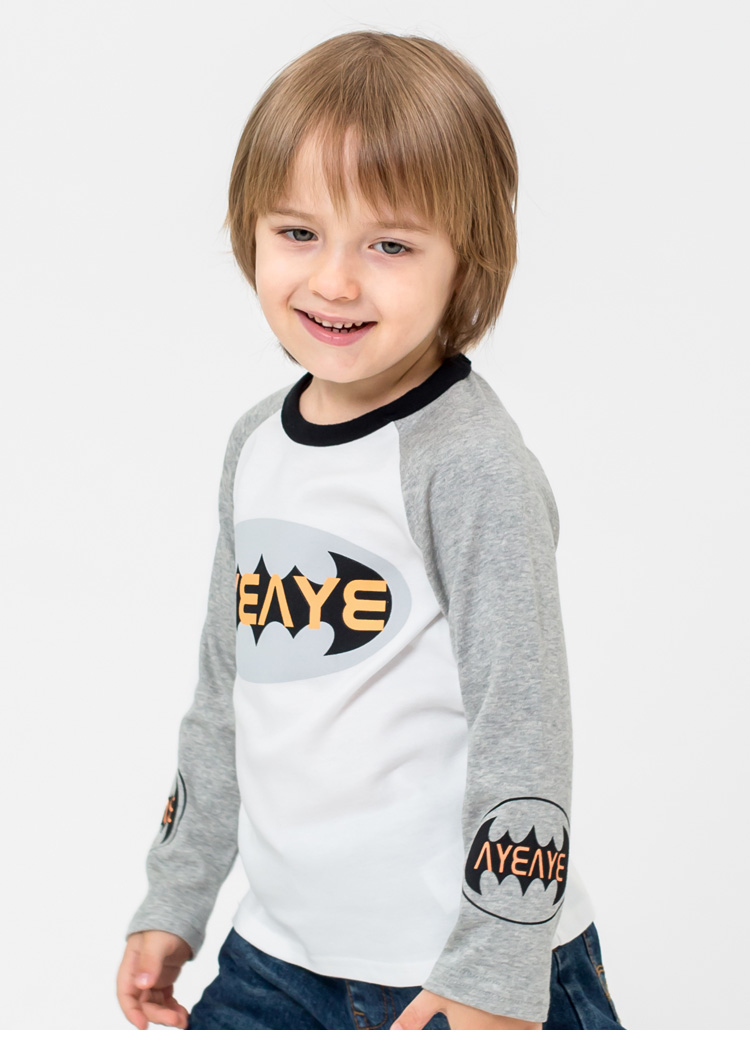 Áo thun cotton dài tay cho bé trai 2019 Mùa xuân mới cho trẻ em áo thun trẻ em giá rẻ
