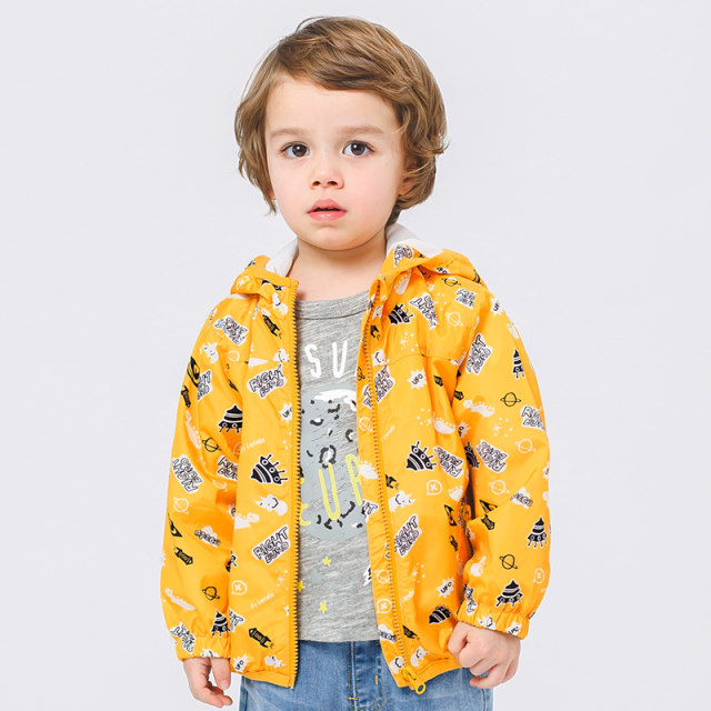 Boys' jackets windbreaker autumn clothing spring and autumn children's clothing children's baby children 1 year old 3 autumn autumn and winter plus velvet tide