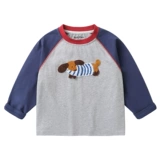 Хлопковый весенний детский базовый приятный телу осенний лонгслив для мальчиков, детская одежда, 1 лет