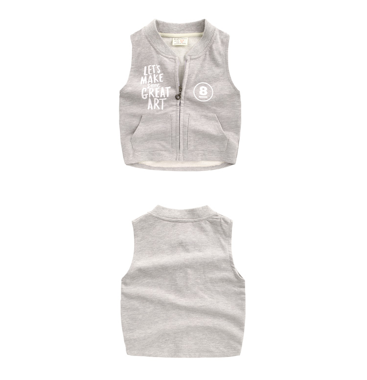 Áo vest bé trai xuân hè và mùa thu trẻ em mặc áo vest trẻ em bên ngoài mặc vest 1 tuổi 3 đan 0 phần mỏng U4435 quần áo trẻ con