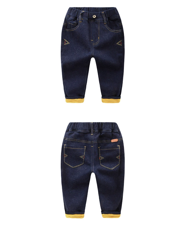 Cậu bé Z cộng với quần jeans nhung dày 2018 quần áo trẻ em mùa đông mới quần quần nhung U5056