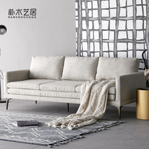 Fabric Sofa Cotton Linen Modern Minima Nordic Trio Position type Four-sofa Living room Multiple people in small family style