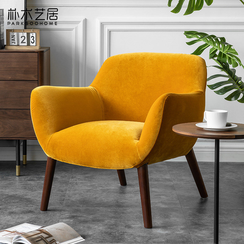 Nordic Sofa Chair Cloth Art Folk Sleeping Single Sofa Chair Designer Sofa Chair Expression Chair
