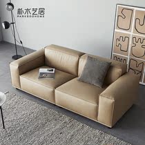 Nordic tech cloth sofas 4 places straight row modern minimalist expression Extremely Minimalist Leather Art Down