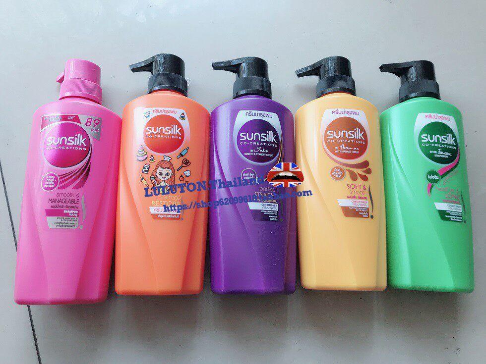 Thailand SUNSILK Shashilian Conditioner 450ml Vertically smooth and smooth frizzy and shiny hair