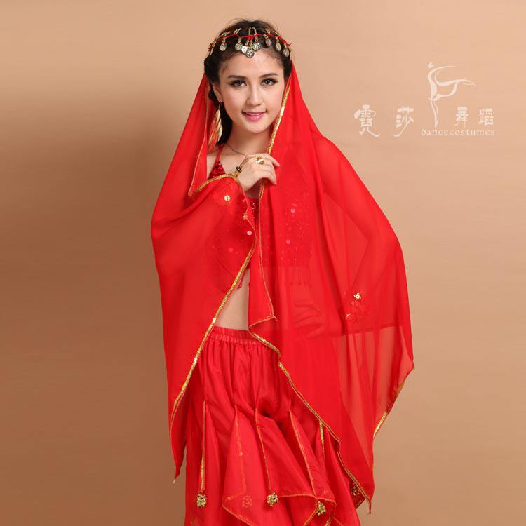 Neon 2 Pendant Coin Head Yarn Dance Accessories Belly Leather Dance Piece Chain Scarves Indian Dance Accessories