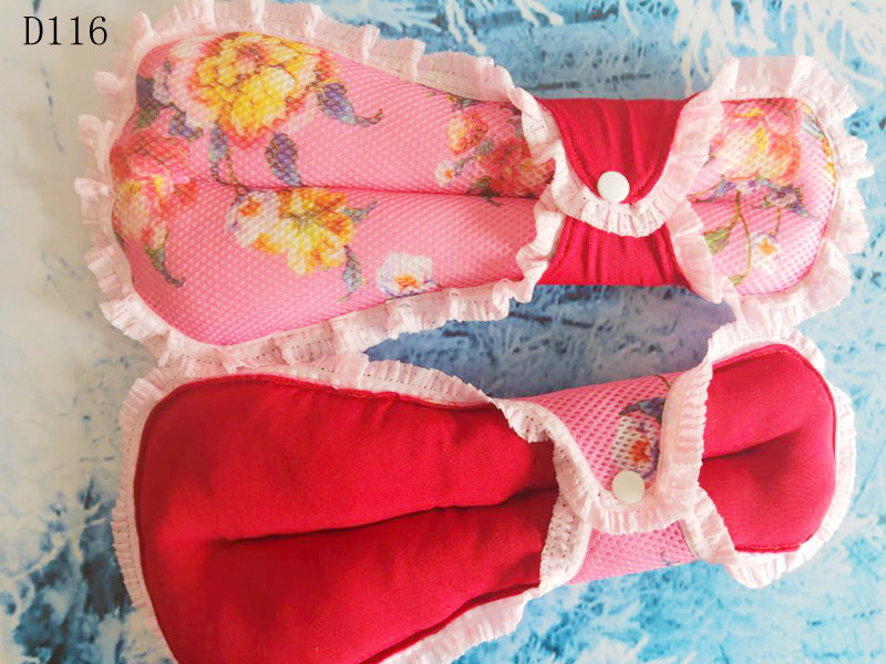 D116 Knitted cotton-filled cotton-washed sanitary napkin reused for extended night use 35CM with belt underwear