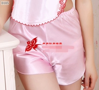 D105 tạp dề phù hợp với lụa thổ cẩm satin tạp dề lụa boxer xà cạp quần áo ngủ nữ mùa hè
