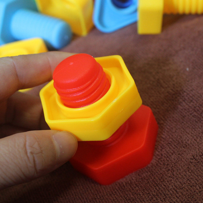 Enlightenment Early Education Puzzle Children Toys Screwscrews 1234 Year Old Baby Fine Action Training Geometric Shapes Pairing-Taobao