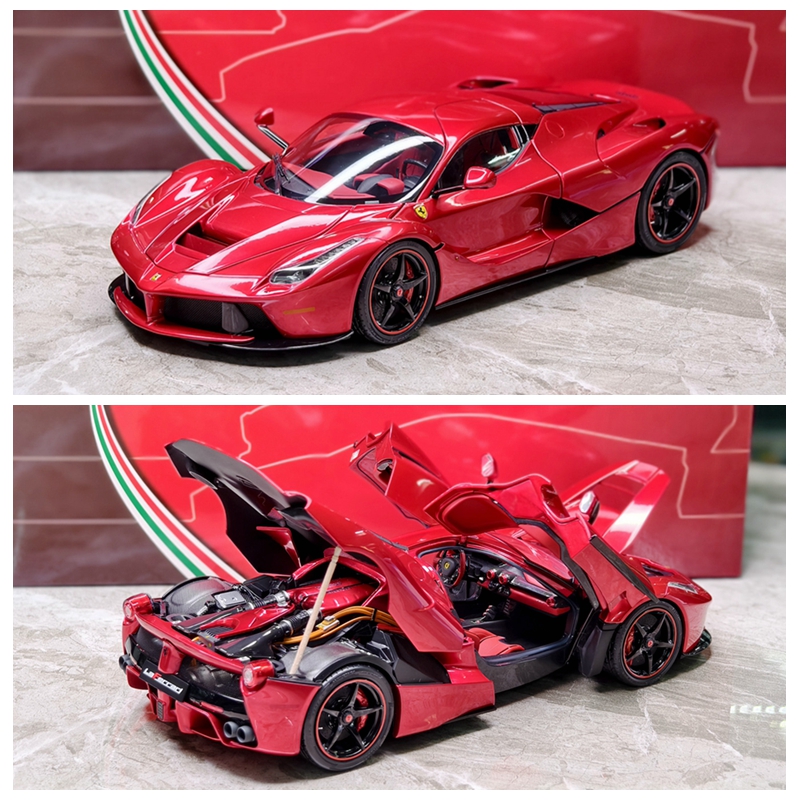 official licensed product　FERRARI模型 BBR 1:18 法拉利拉法金属红汉密尔顿版本合金全开汽车模型：极致