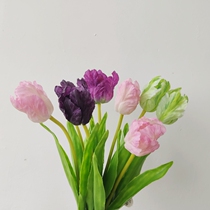 Simulation Parrot Tulip Quality Upscale Simulation Flowers Picnic Flowers Photo Props Flower Basket Decorative Pink
