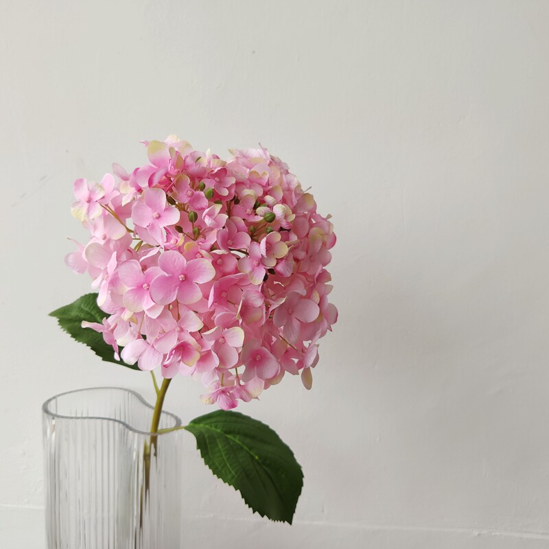 Hand leaf large flower Hydrangea Hydrangea fake flower Simulation flower ornaments Home decoration American Country decorative flowers