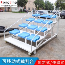 Mobile retractable end referee stand track and field equipment in the stands 12 seats track referee timing stand