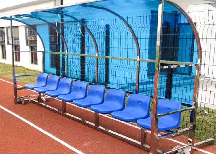 Аксессуары для арбитров 足球防护棚 替补席观衆球员凳子 休息椅教练队员遮阳棚足球场座椅