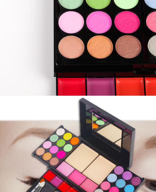 Sơ cấp Makeup Palette 35 Color Set Kết hợp Blush Brush Foundation Brush Eye Shadow Brush Tin Box Makeup Brush Buck Bag phấn mắt coco venus