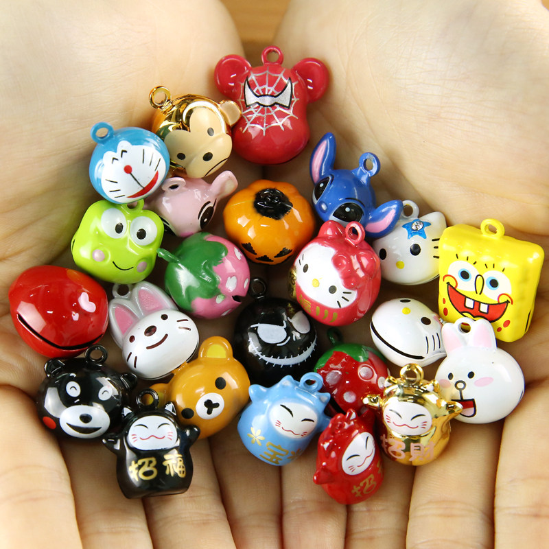 Pet recruits cat bell cat cartoon bell decorated Teddy small dog gold silver