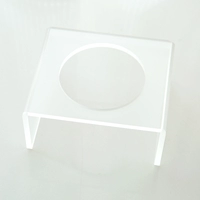 Прозрачная матовая и толстая полка чаши