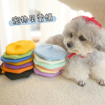 Cat hat pet beret dog hat cute handmade knitted hat small dog dog painter baseball hat