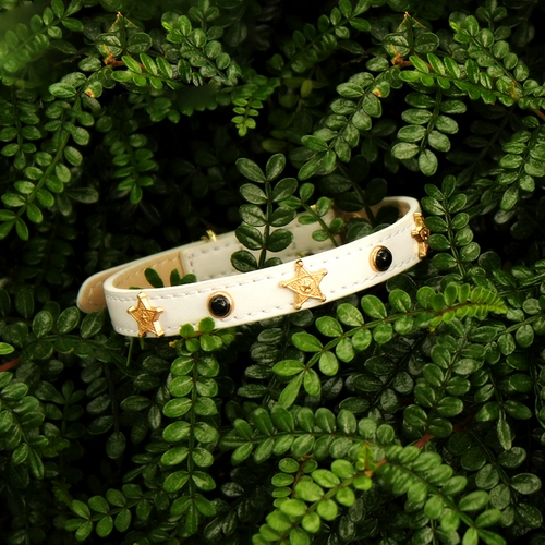 Кожура мандарина ручной работы, белый чокер, кожаный колокольчик, делается под заказ, домашний питомец, из натуральной кожи, кот