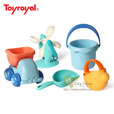Игрушки для детского бассейна 日本toyroyal皇室玩具沙滩玩沙工具宝宝洗澡戏水软胶铲子水桶水壶