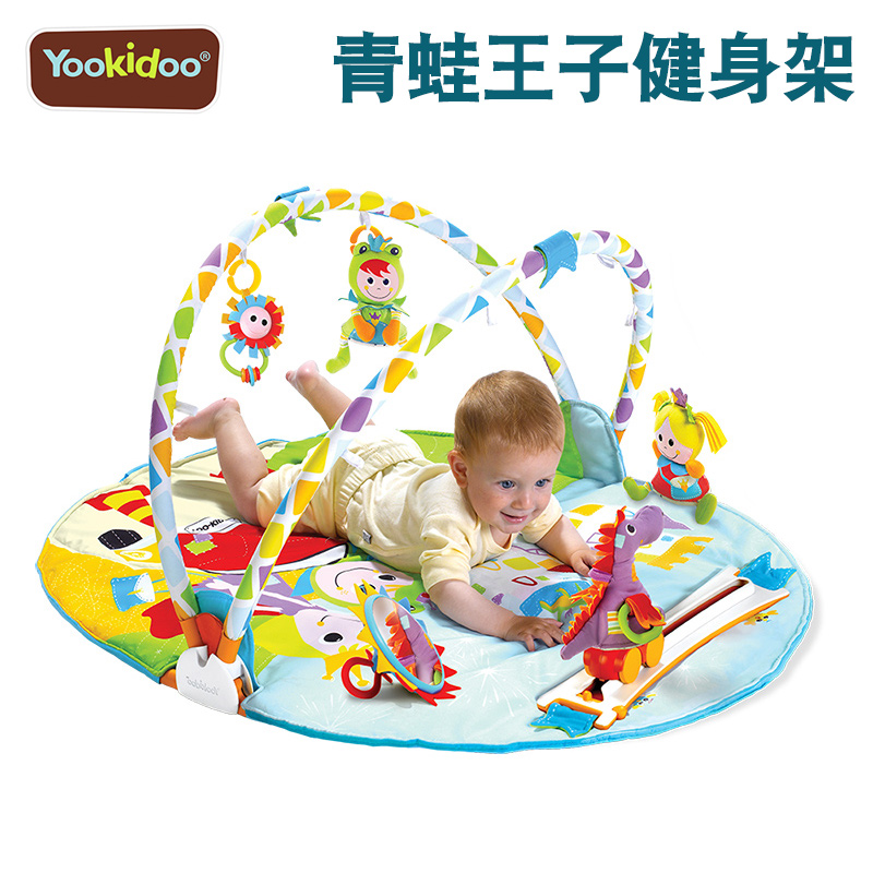 Yookidoo Young Qiduo Frog Prince Felt Fitness Rack Music Game Blanket Infant Multifunctional 0-2 Years Old