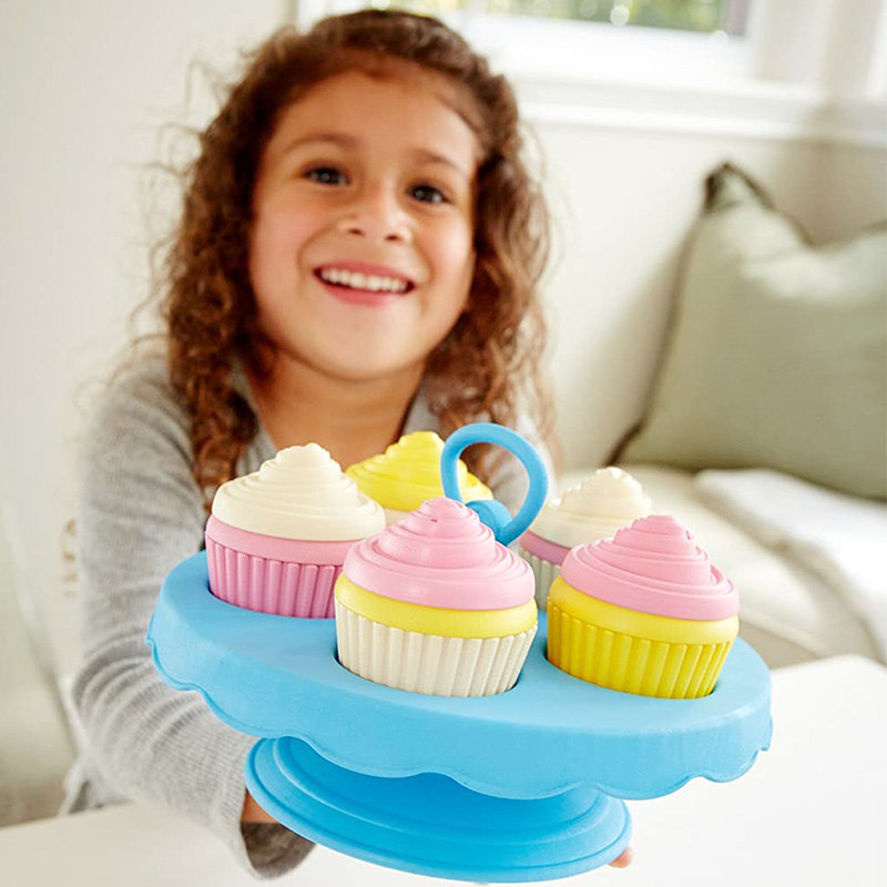 American Green Toys cupcake group Children scene emulation Dining home Wine Toy Dining Room Kitchen 3 years old 
