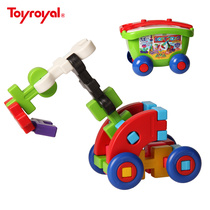 Toyroyal Japanese Royal family big particle soft building block Creative Assembly plastic educational toy building block car