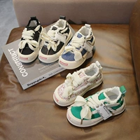 Демисезонная детская нескользящая тканевая повседневная обувь для мальчиков на платформе, 2023, в корейском стиле