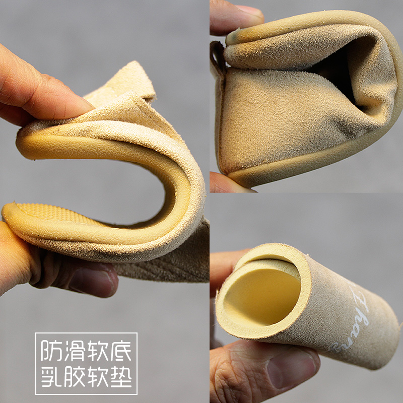 2019 spring and autumn Korean boys and girls shoes sheep shearing shoes children's peas shoes latex pad soft bottom baby shoes