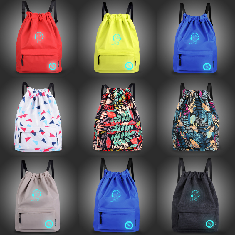 Drawstring bundle pocket backpack elementary school student tuition tuition school bag junior high school men large capacity women light spring travel backpack