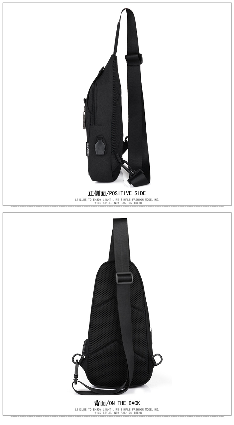 Túi ngực nam 2018 mới wave bag nam phiên bản Hàn Quốc của ba lô nhỏ đeo vai bình thường nam túi Messenger túi vải balo da