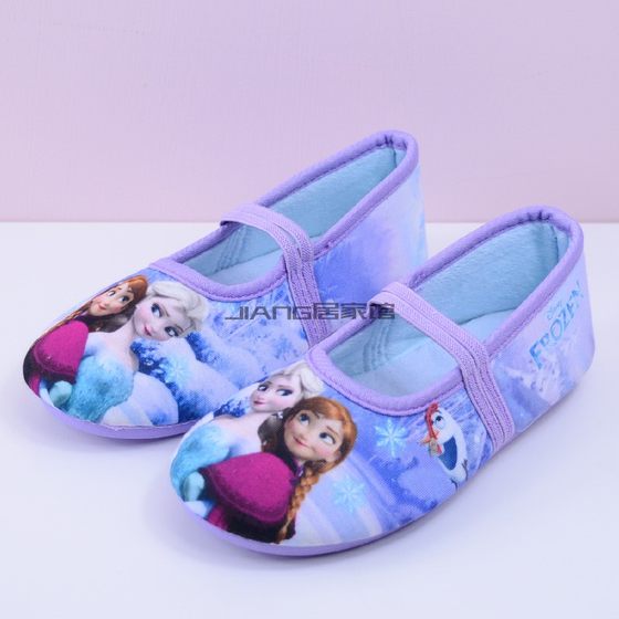 Spring and Autumn Indoor Shoes Baby Home Shoes Dance Shoes Girls Princess Shoes Kindergarten Children's Floor Shoes Frozen