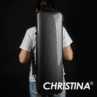 Violin box black white striped rectangular violin box glass fiber carbon fiber 4 4 Size