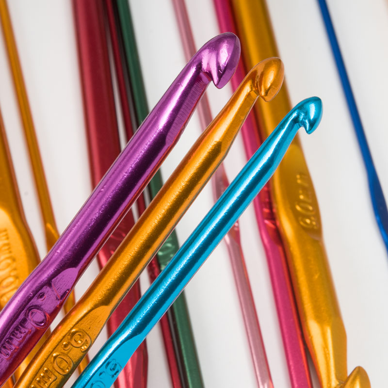 Dividend Woven Hook Stitch DIY Tool Suit Metal Alumina Color Crochet Needle Aluminum Crochet Combination DIY Sweater Needle