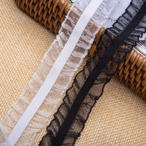 10 m Bilateral Elastic Band Lace Lace Lace Accessories Snowspun Folds Wood Ear side Waters Decorative Handmade DIY