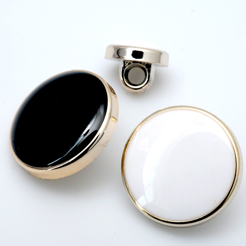 Suit Button Men Black Round Plastic Button Pants Women Clothes Button Suit Shirt Coat Gold Bonus