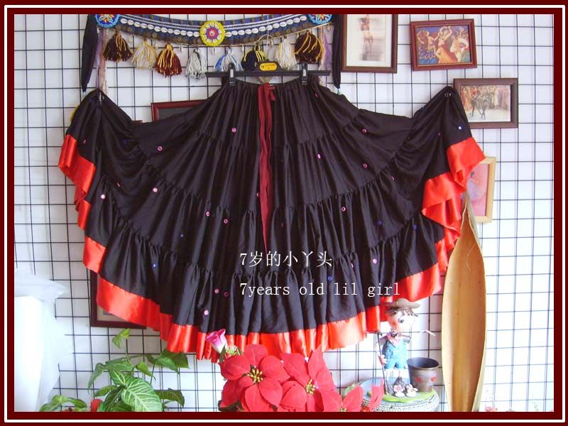 ATS tribe belly leather hot pin 4 floors 16 m sides snowy silk dresses EM21 -Taobao